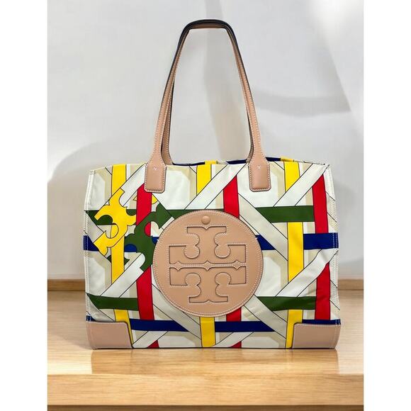 Tory Burch Ella Printed Tote Bag - Picture 1 of 11